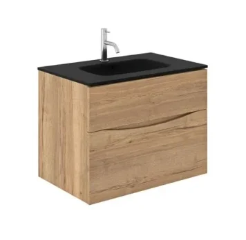 Crosswater Glide Ii 2 Drawer Basin Unit 700 Windsor Oak detail view - Image 7