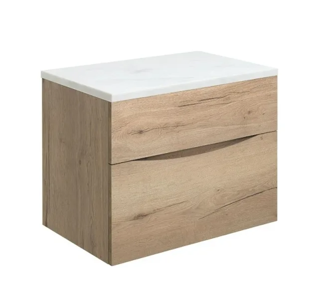 Crosswater Glide Ii 2 Drawer Basin Unit 700 Windsor Oak detail view - Image 8