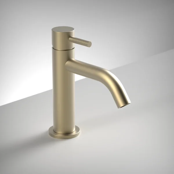 Ava Trend Deck Mounted Basin Mixer Monobloc - Brushed Brass