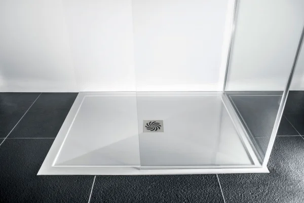 London Showers  Symmetry Slim 25 1100 x 800mm Tray & Waste - White