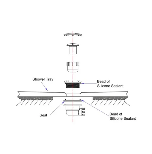Crosswater High Flow Shower Waste detail view - Image 3
