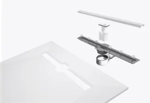 Impey Aqua Dec Linear 1200x900 Including The Linearflo Drain 4 Way Fall Including Specified Waste