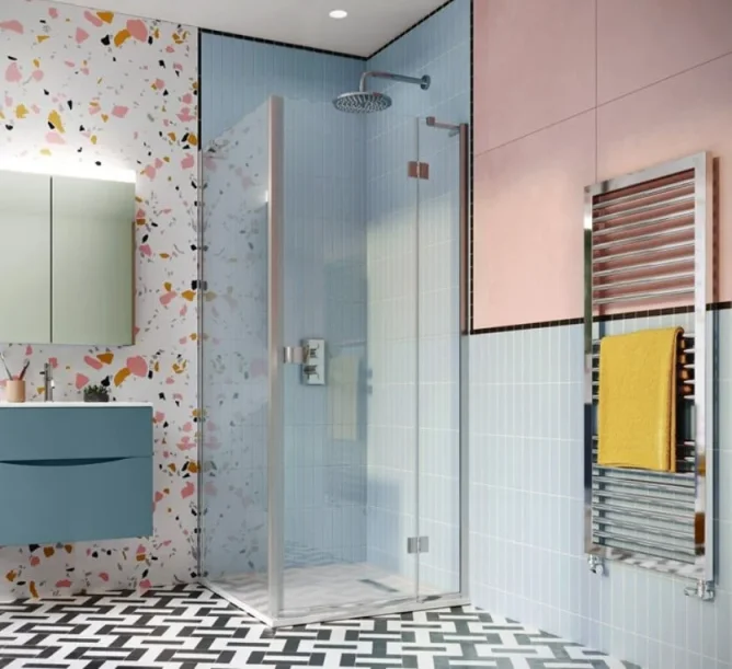 Crosswater Design 8 Side Panel 1100 Silver detail view - Image 2