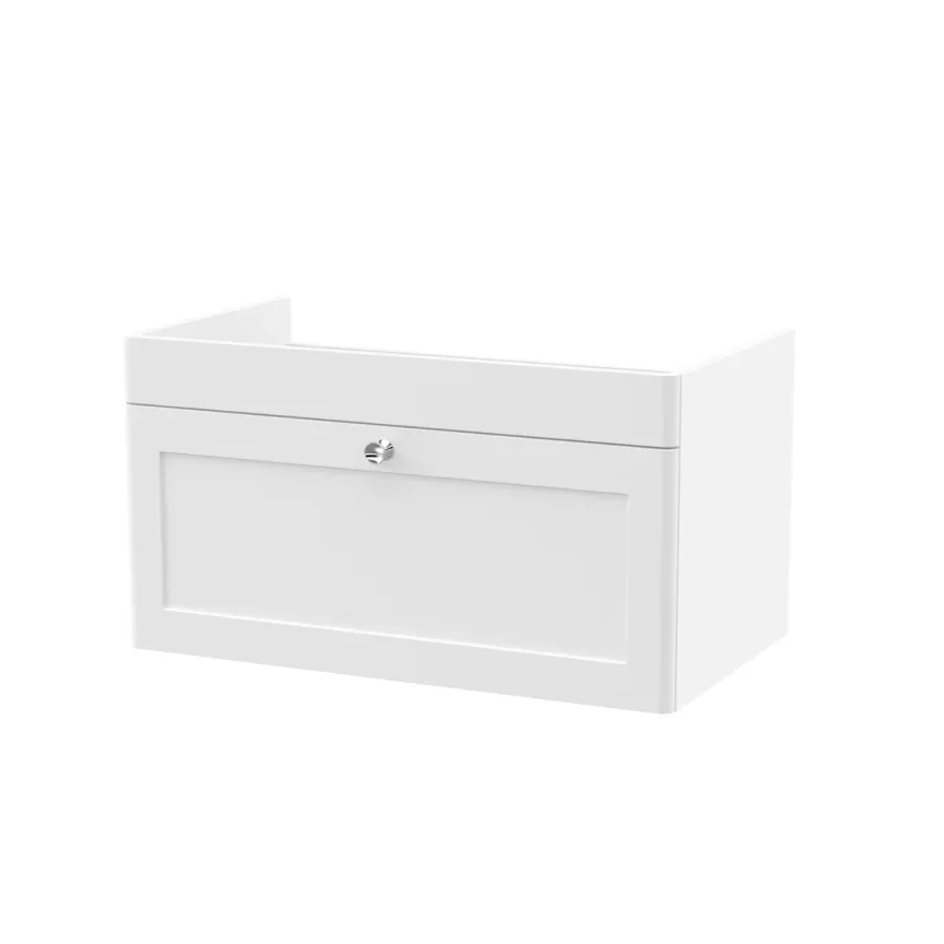 Nuie 800 W/h 1-drawer Unit (431x800x453) Satin White product image - Image 1