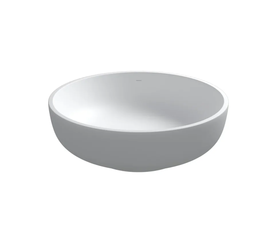 StoneKAST Oasis Double Ended Freestanding Bath 1350 x 1350mm Matt White product image - Image 1