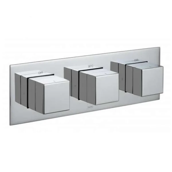 Vado Tablet Notion 3 Outlet 3 Handle Concealed Thermostatic Valve Horizontal Chrome