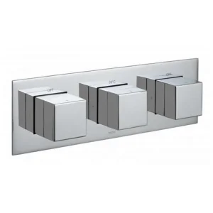 Vado Tablet Notion 3 Outlet 3 Handle Concealed Thermostatic Valve Horizontal Chrome