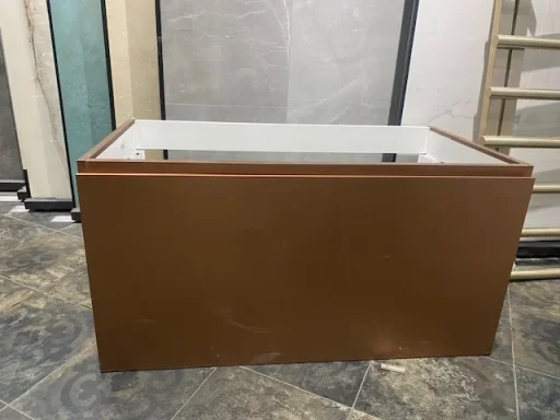 Faeber Mode 900 1 Drawer Vanity Unit Only - Rutic Bronze Wrap - Ex Display product image - Image 1