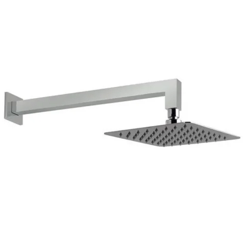 Vado Aquablade Single Function Easy Clean Slim Line Square Shower Head, 300mm (12") Chrome detail view - Image 3