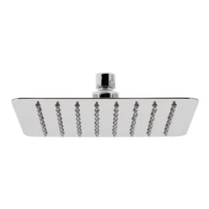 Vado Aquablade Single Function Easy Clean Slim Line Square Shower Head, 300mm (12") Chrome