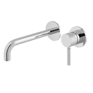 Vado Origins Slimline 2 Hole Wall Mounted Single Lever Basin Mixer With Knurled Handle Chrome Knurled