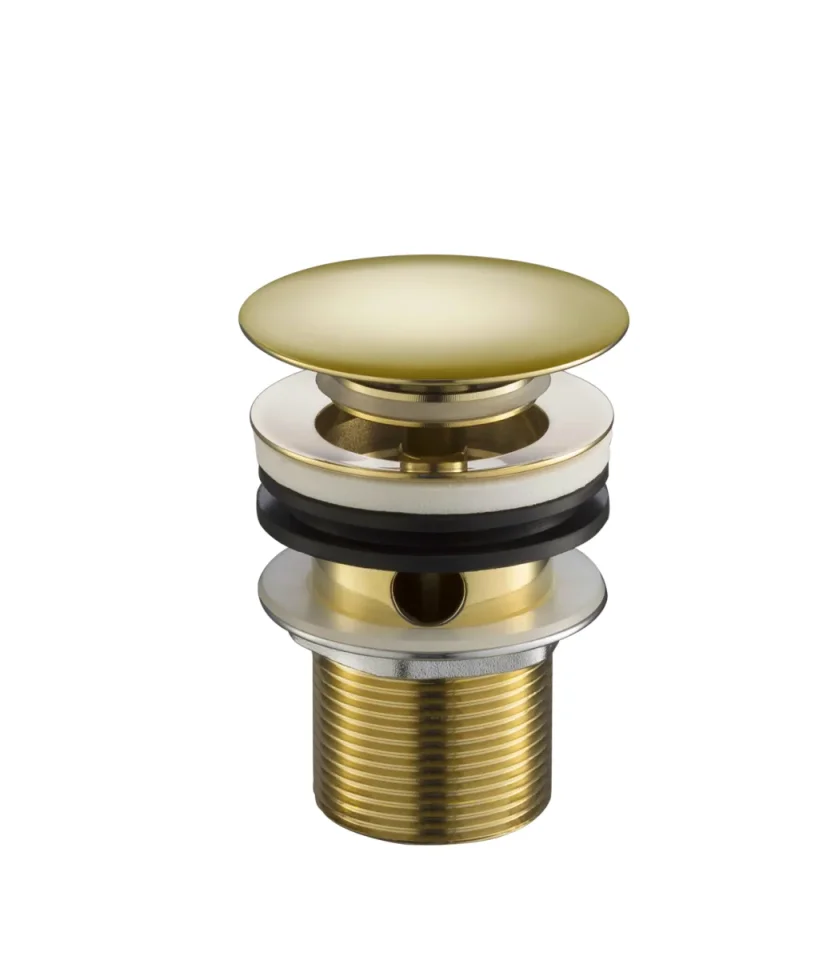 Just Taps Basin Waste Click Clack Slotted Light Gold product image - Image 1