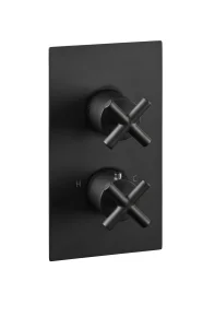 Just Taps Solex Concealed Thermo 1 Outlet Vertical Valve Matt Black
