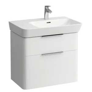 Laufen Vanity Unit. 655 X 395 X 565mm. Vanity Unit With Two Drawers For Washbasin 8.1754.1 Left (incl.organiser). Matt White