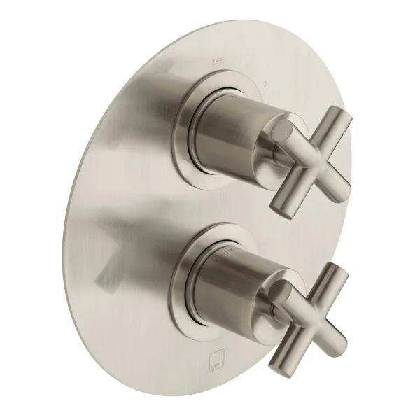 Vado Individual Dx Elements 2 Outlet, 2 Handle Concealed Thermostatic Valve Brushed Nickel