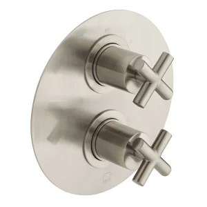 Vado Individual Dx Elements 2 Outlet, 2 Handle Concealed Thermostatic Valve Brushed Nickel