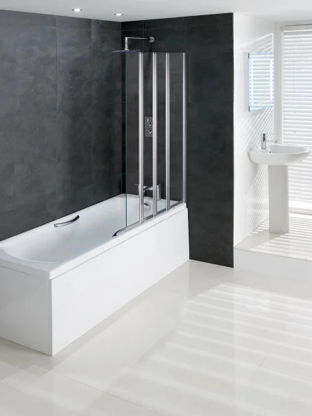 Eastbrook Volente 1000mm 1 Fixed And 3 Folding Panel Rh Chrome Profiles