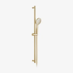 Vado Individual Single Function Slide Rail Shower Kit With Atmsphere Single Function Air-injection Handset Brushed Gold