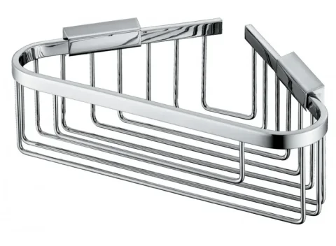 Vado Basket Large Triangular Corner Wall Mounted Chrome detail view - Image 2