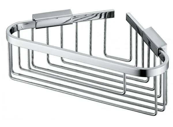 Vado Basket Large Triangular Corner Wall Mounted Chrome detail view - Image 2