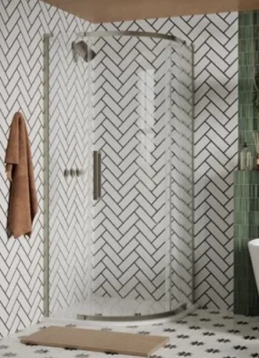 Crosswater Asura 8mm Quadrant Door 800 X 800 Brushed Stainless