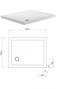 Crosswater Rectangular Shower Tray 800x1000