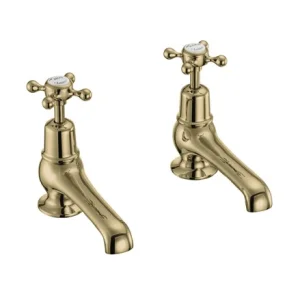 Burlington Claremont Qt 5" Basin Taps Gold