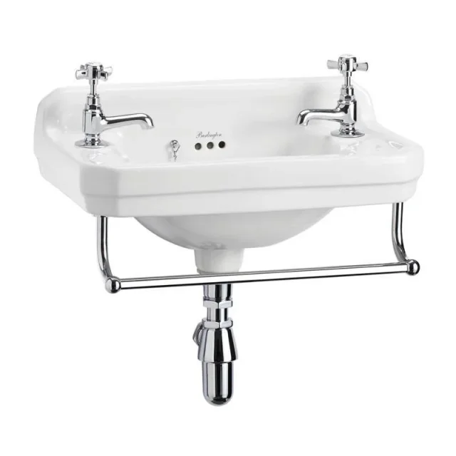 Burlington 51cm Cloakroom Towel Rail Chrome product image - Image 1