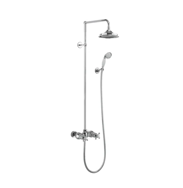 Burlington Thermostatic Exposed Shower Bar Valve Chrome