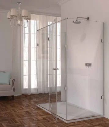 Shower Lab View 22 Standard-inline Panel + Door + Two Return Panels 984 X 766-786 X 2000