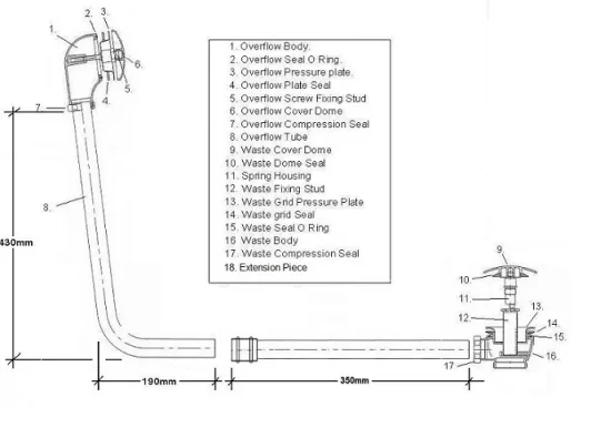 Bc Designs Push Down Exposed Bath Waste Chrome detail view - Image 3