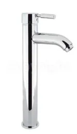 Crosswater Design Tall Monobloc Basin Mixer Tap without Waste Chrome detail view - Image 2