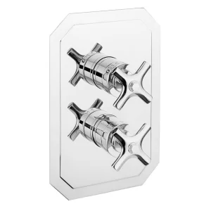 Crosswater Thermostatic Shower Valve With 2 Way Diverter Portrait - Chrome Crosshead