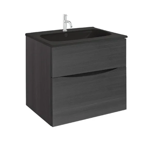 Crosswater Glide Ii 2 Drawer Basin Unit 600 Steelwood detail view - Image 7