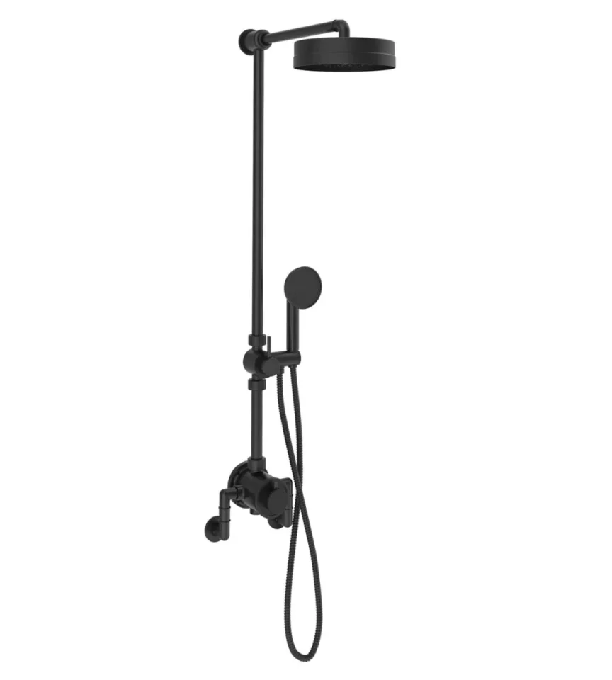 Crosswater Mpro Industrial Exposed Multi-function Shower With Handset Slider Carbon Black product image - Image 1