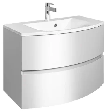 Crosswater Svelte Basin Unit 800 White Gloss