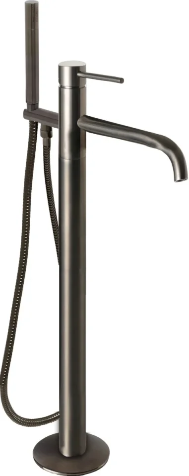 Just Taps Vos Floor Standing Bath Mixer With Kit Brushed Black product image - Image 1
