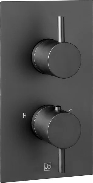 Just Taps Vos One Outlet Thermo Concealed Valve Matt Black