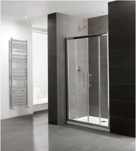 Eastbrook Volente 1600 Double Sliding Door Chrome