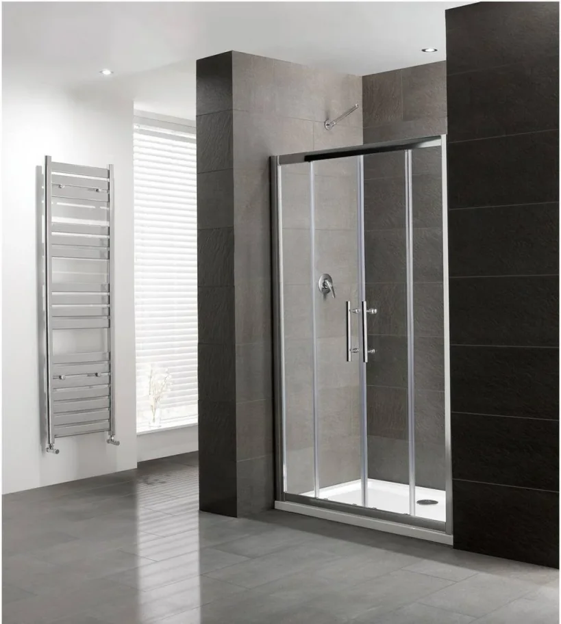 Eastbrook Volente 1600 Double Sliding Door Chrome product image - Image 1