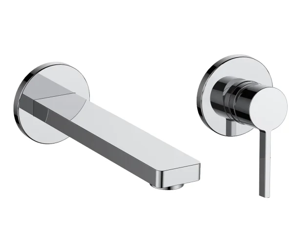 Just Taps Hugo Wall Mouted Single Lever Basin Mixer Chrome