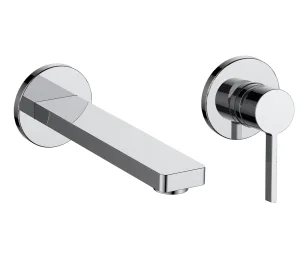 Just Taps Hugo Wall Mouted Single Lever Basin Mixer Chrome