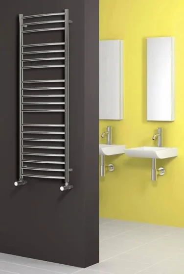 Reina Eos 500 X 720 Curved Stainless Steel Towel Rail detail view - Image 2