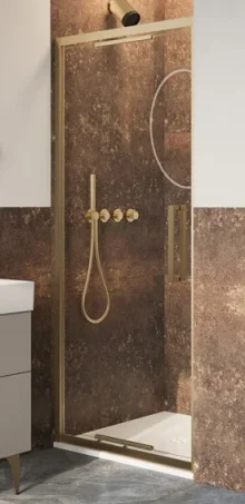 Crosswater Asura 8mm Infold Door 900 Brushed Brass product image - Image 1