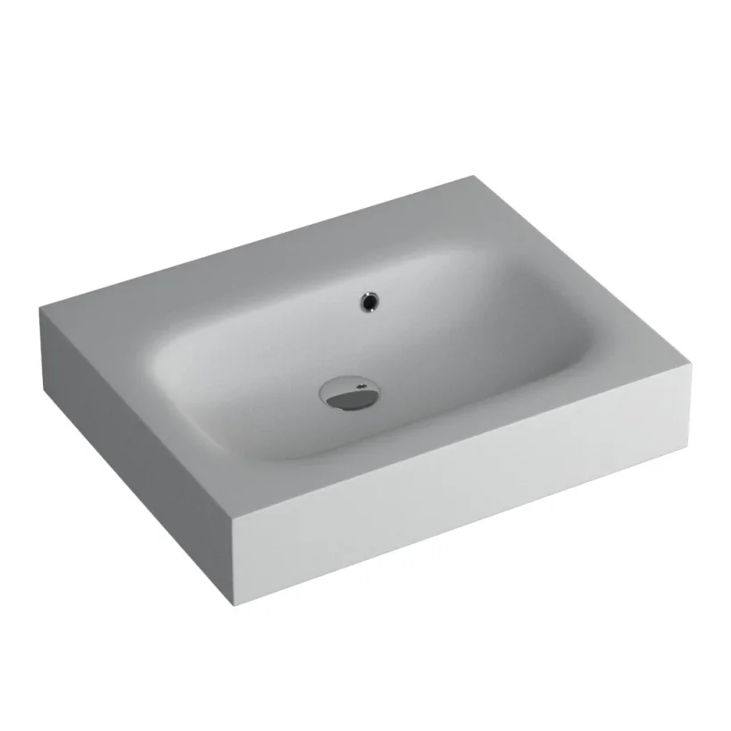 Faeber Infinite S1 Pearl 600mm Single Central Wall Hung Basin White Matt product image - Image 1