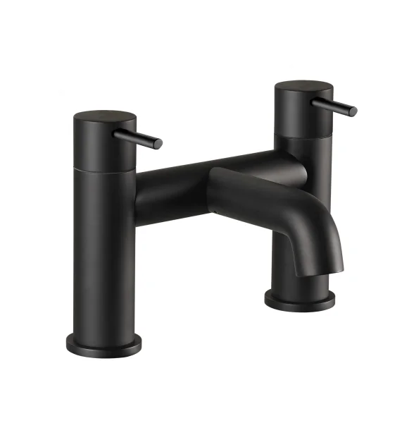 Just Taps Vos Deck Mounted Bath Filler Matt Black