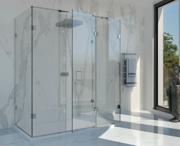 Shower Lab View 23 Standard-inline Panel + Door + Inline Panel + Two Return Panels 1377 X 766-786 X 2000