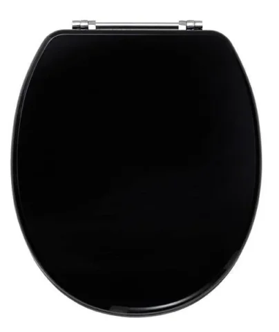 Eastbrook Sherwood Seat With Chrome Hinges High Gloss Black product image - Image 1