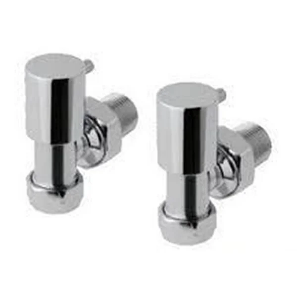 Eastbrook Minimalist Radiator Valves Angled (pair) Chrome