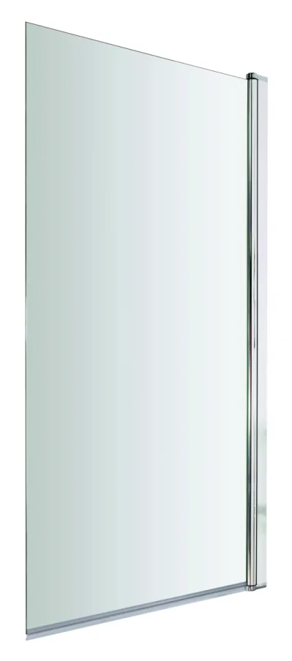 Bc Designs Straight Bath Screen 1435x790 Polished Chrome detail view - Image 1